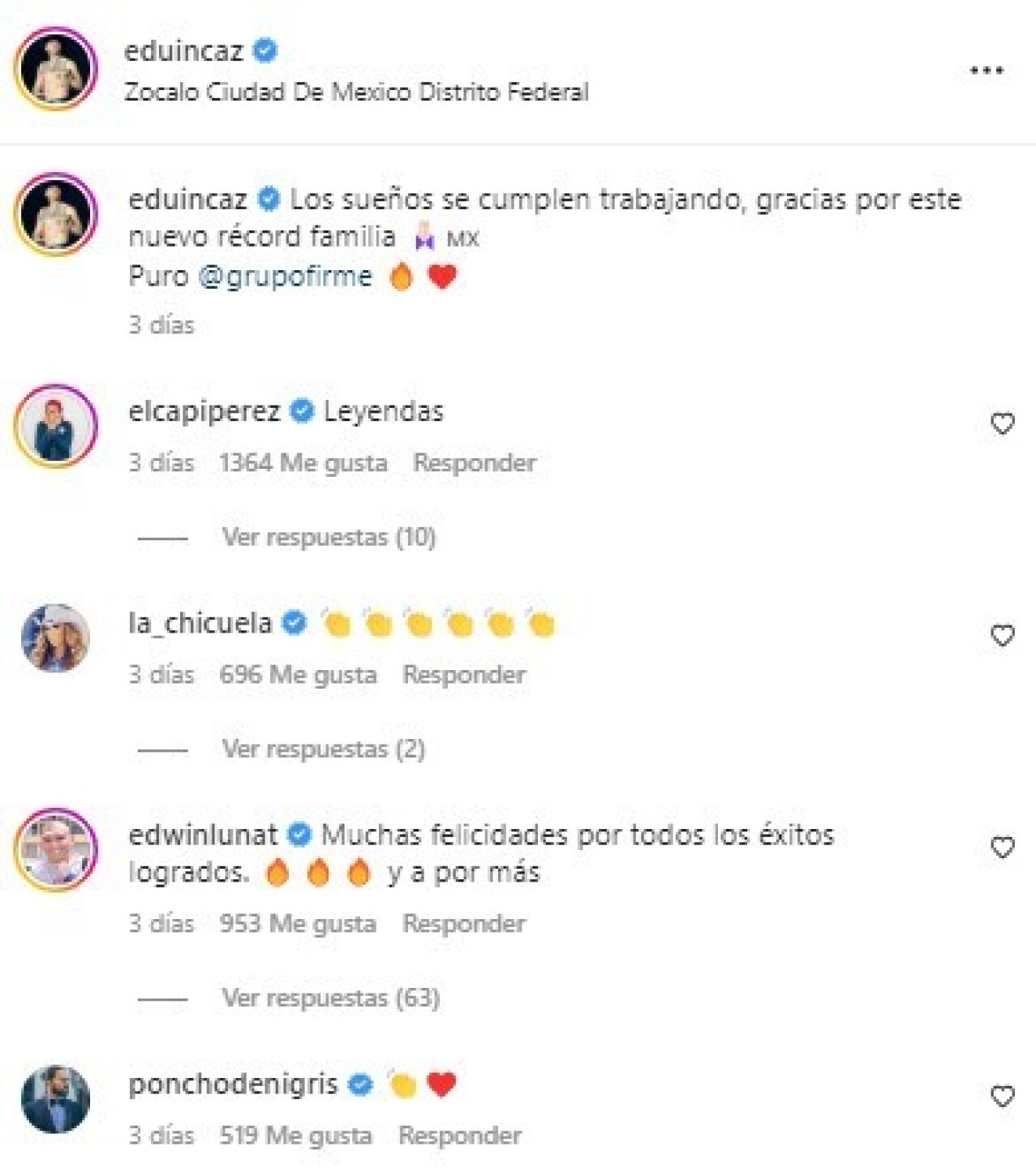 Eduin Caz se siente decepcionado de los mexicanos tras su concierto en el Zócalo