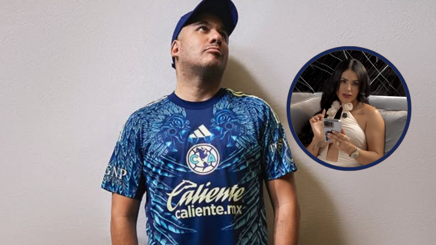 Alex Montiel es captado sin su esposa, Dana Arizu, en un centro comercial