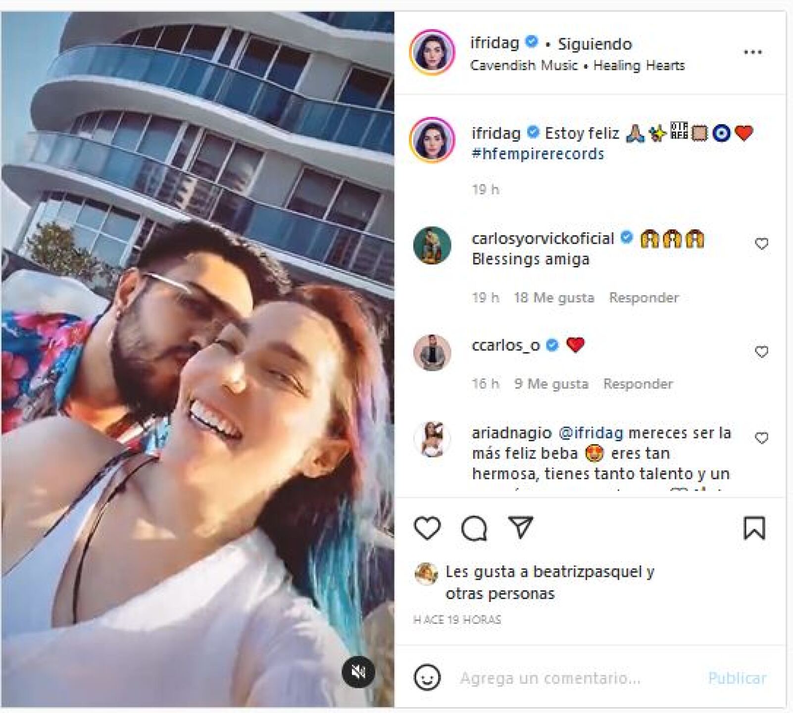 Frida Sofía se deja ver con misterioso galán: Estoy feliz
