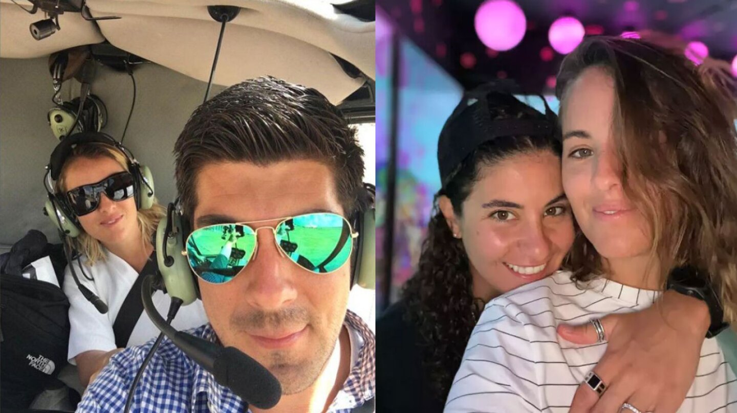 Saskia Niño de Rivera y su exesposo y su nueva esposa compisición