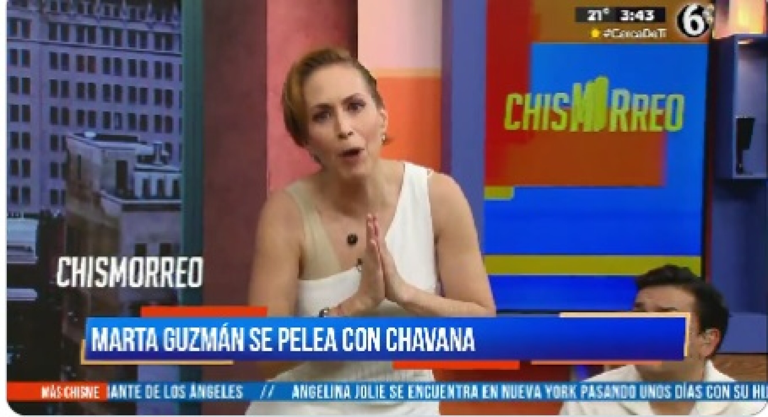 Marta Guzmán protagoniza discusión con Ernesto Chavana en el Chismorreo y abandona el foro