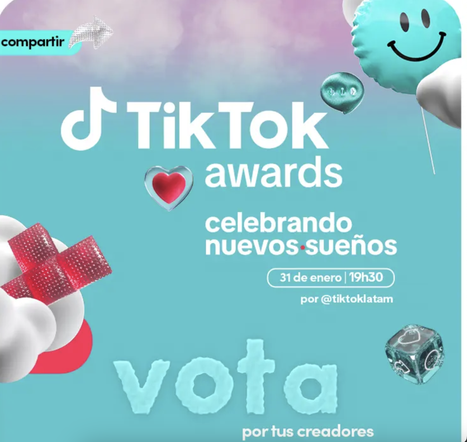 TikTok Awards 2025 lista completa de nominados, fecha y dónde verlos