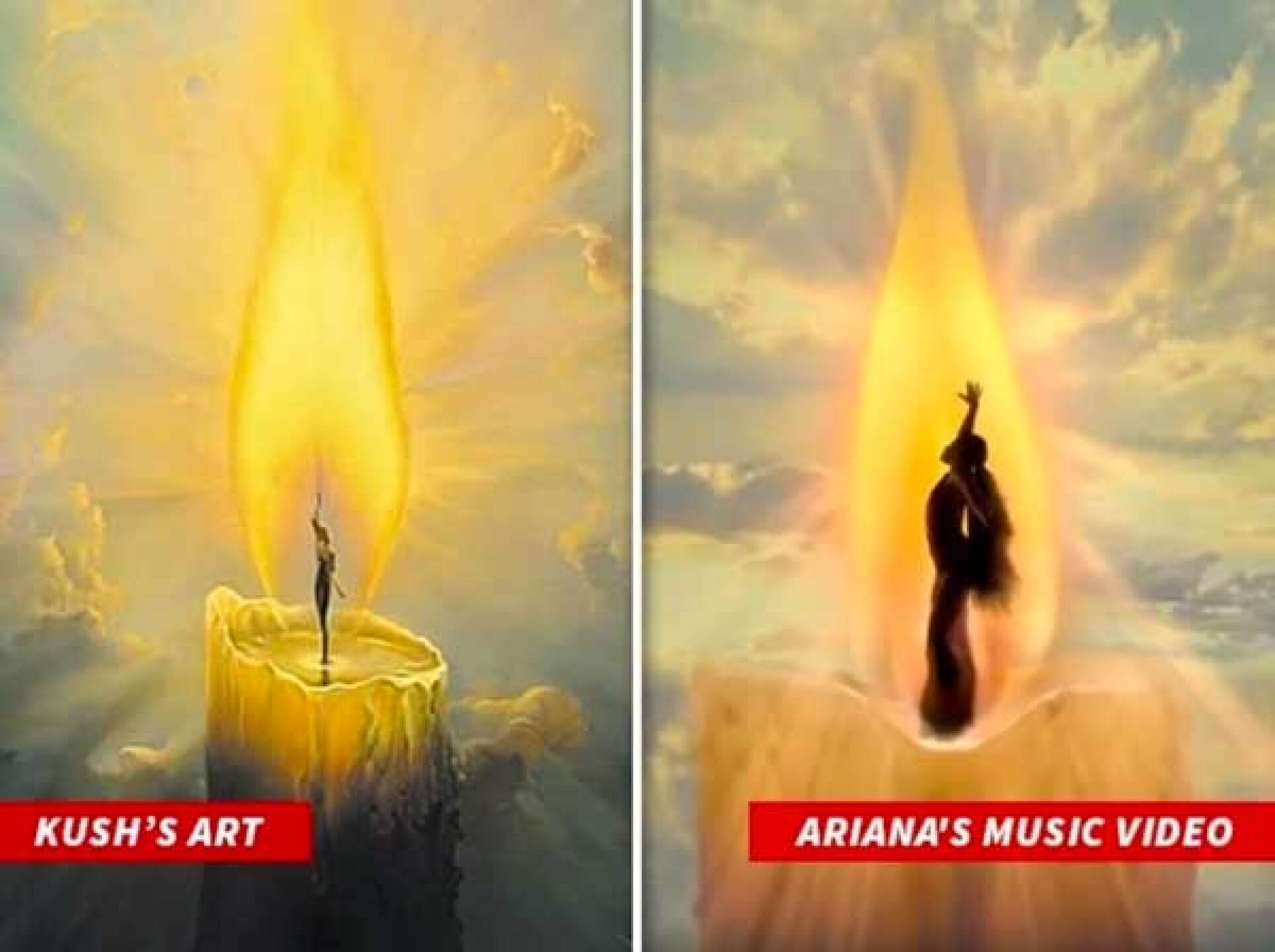 El pintor Vladimir Kush demanda a la cantante or plagiar una de sus obras.