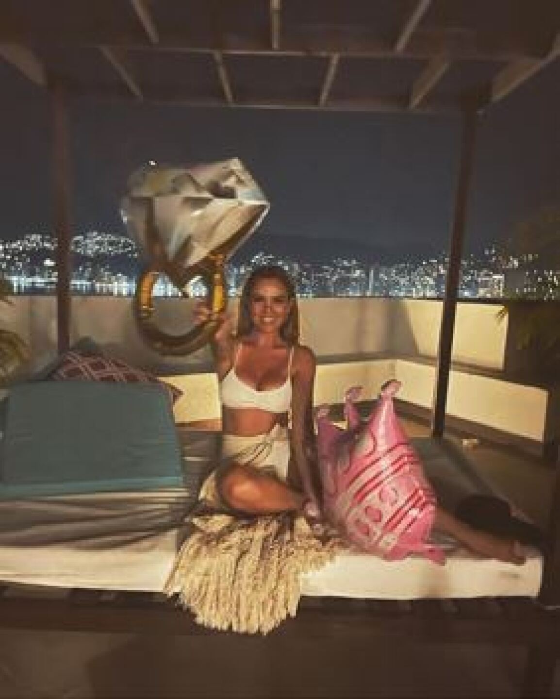 La actriz la pasó muy bien.