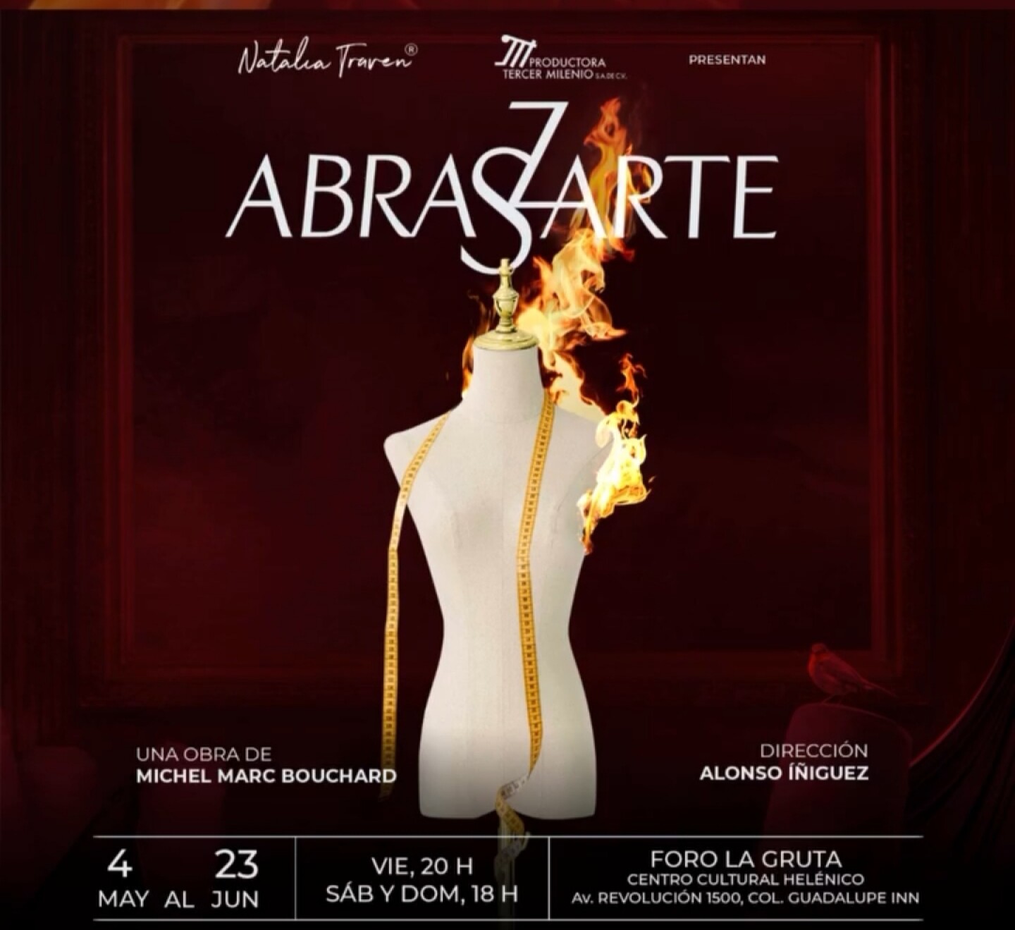 Póster oficial obra de teatro Abraszarte