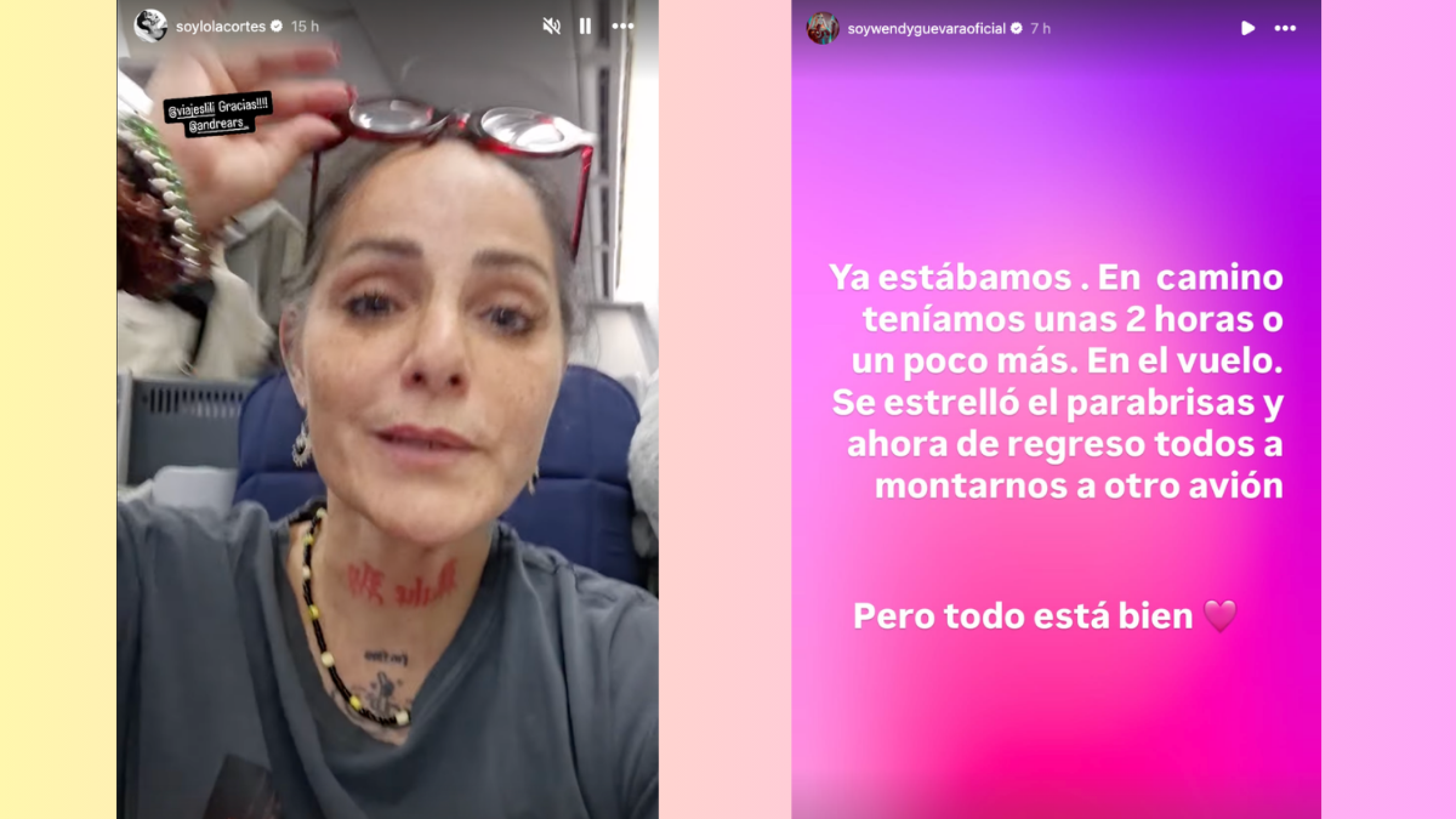 Wendy Guevara y Lolita Cortés aclaran lo sucedido en avión