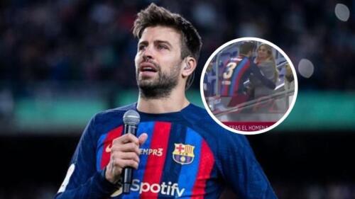 Captan a Gerard Piqué besando a su novia Clara Chía, tras homenaje