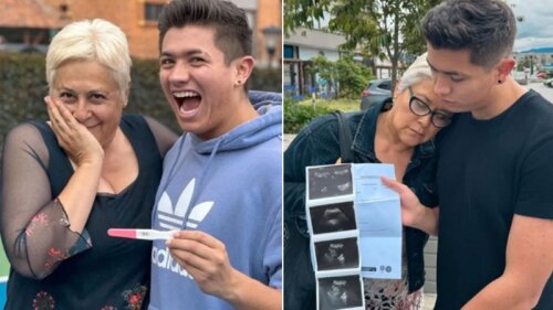 Alina Lozano y Jim Velásquez con prueba de embarazo y con ecografía sin nada