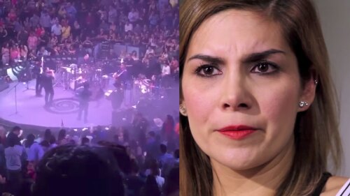 Karla Panini recibe humillación colectiva en pleno concierto.