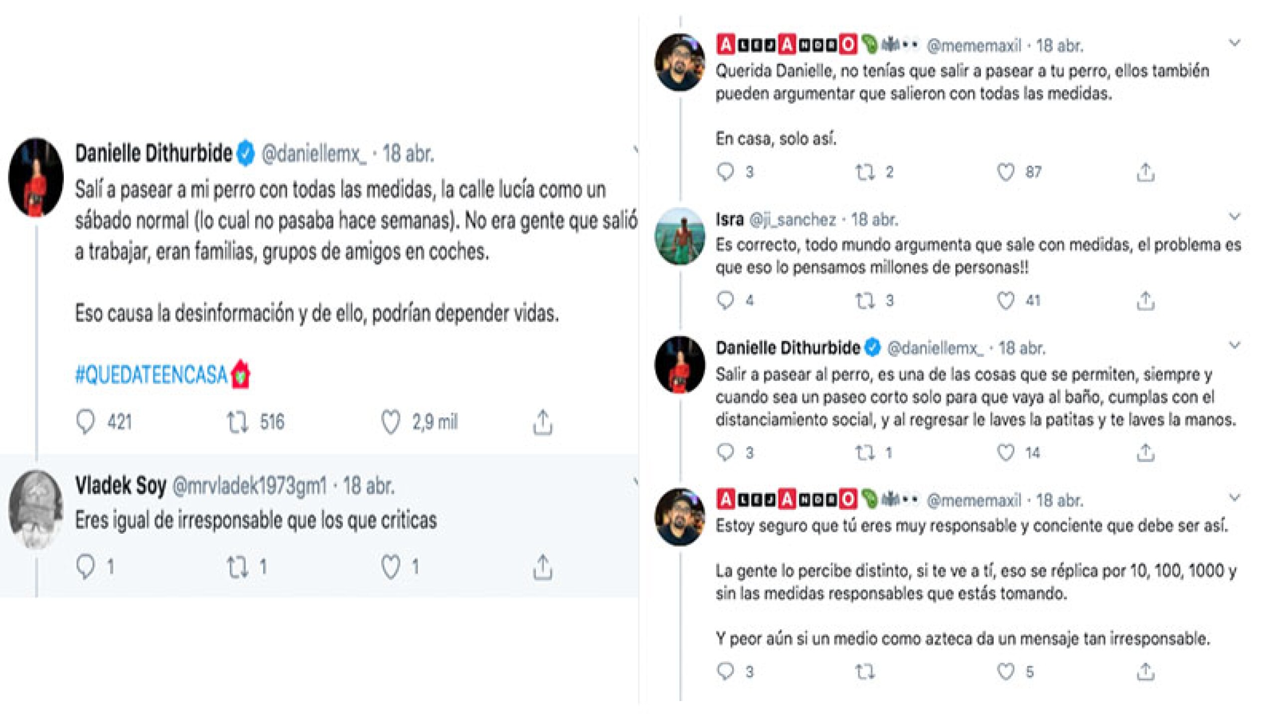Twitter Usuarios Críticas Danielle