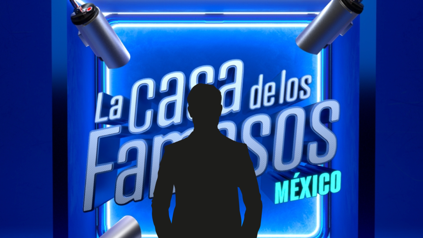 La casa de los famosos México logo y silueta
