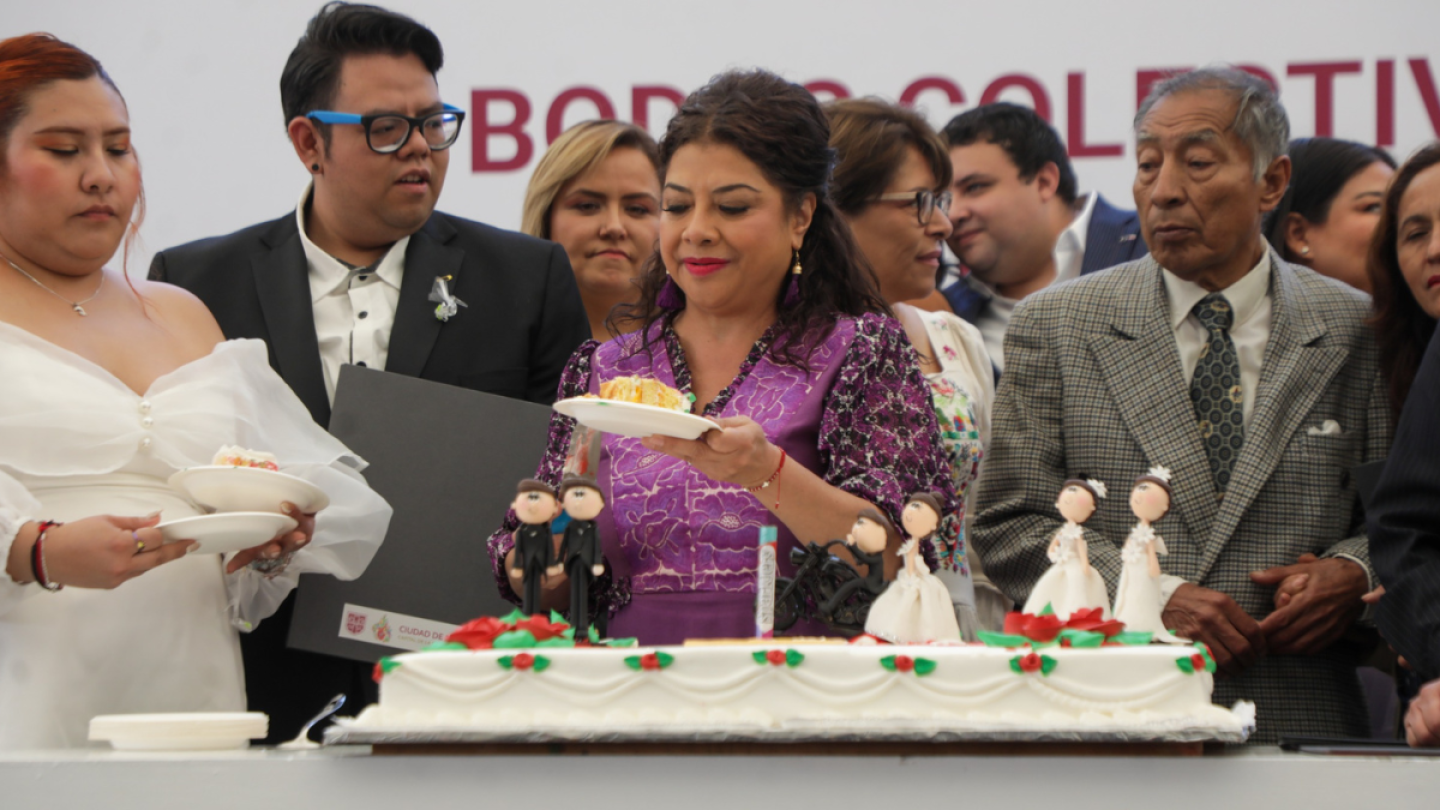 Bodas colectivas en Los Pinos Clara Brugada
