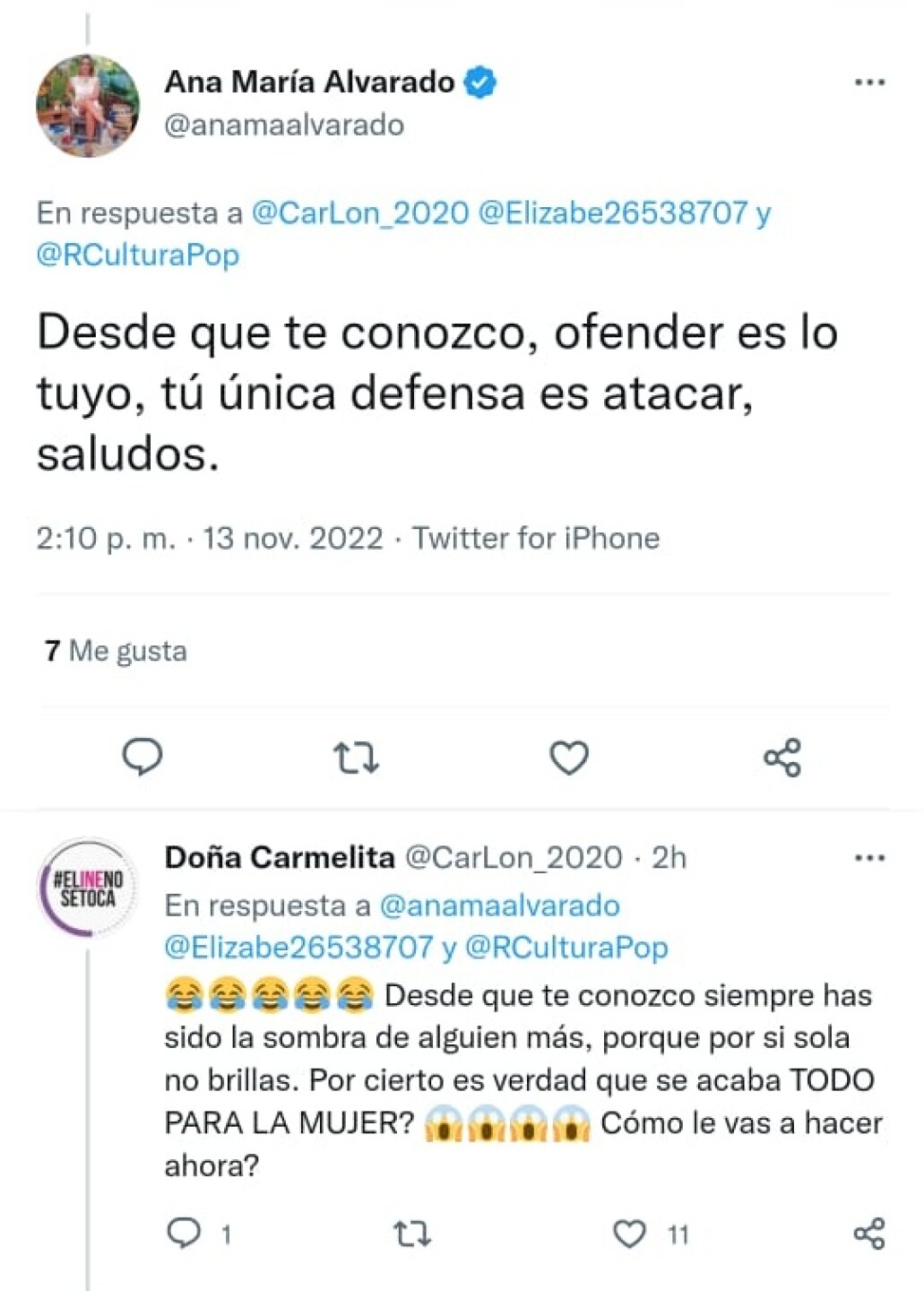 Ana María Alvarado se pelea con la tuitera que se burló del cara de Joanna Vega-Biestro sin maquillaje