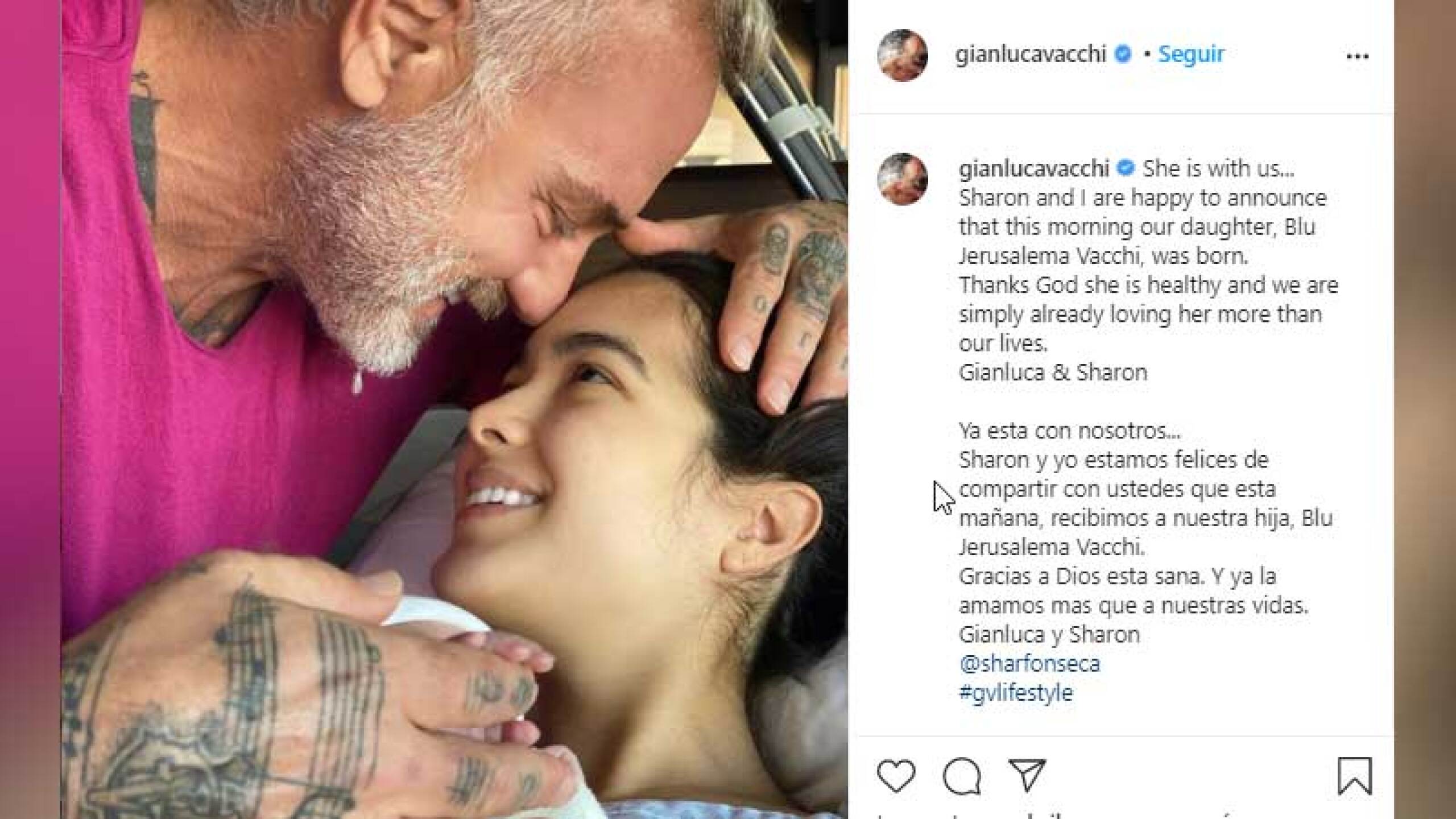 gianluca vacchi sharon fonseca hija