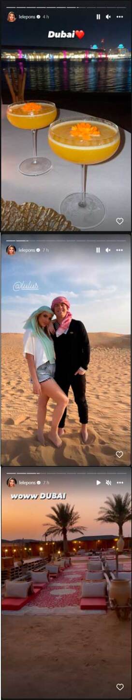 Lele Pons y Guaynaa disfrutan de una lujosa luna de miel en el hotel Hilton de Dubai