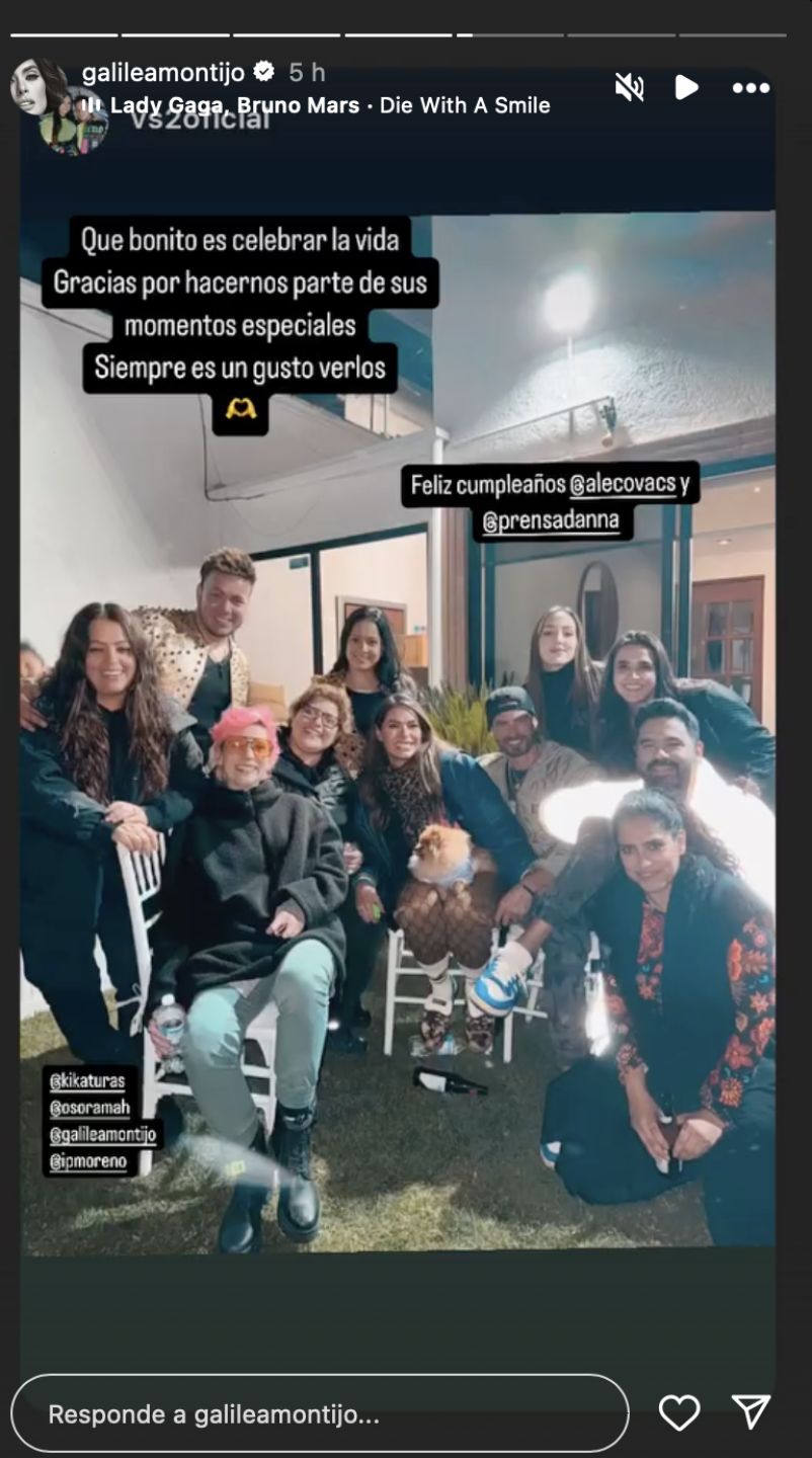 Galilea Montijo de fiesta con amigos