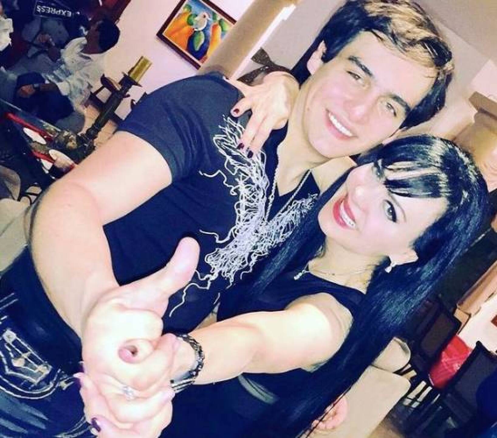 Maribel Guardia y su hijo