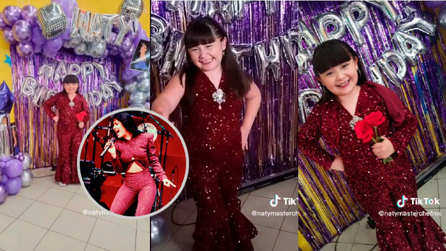 Naty de MasterChef Junior cumple su sueño y se disfraza de Selena Quintanilla