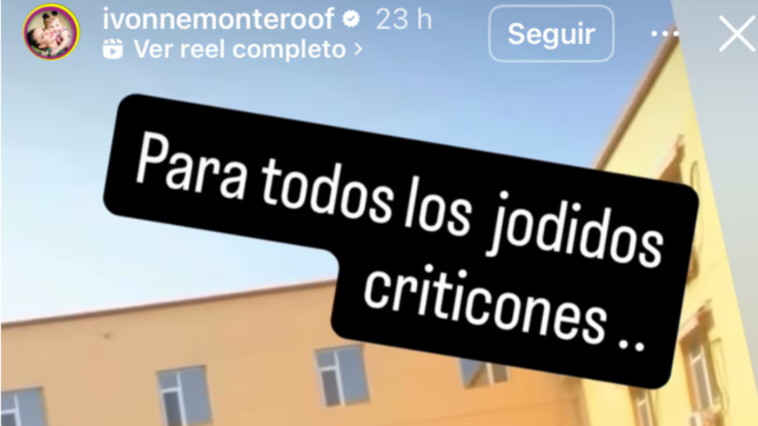 Ivonne Motero responde a sus haters con historia en Instagram
