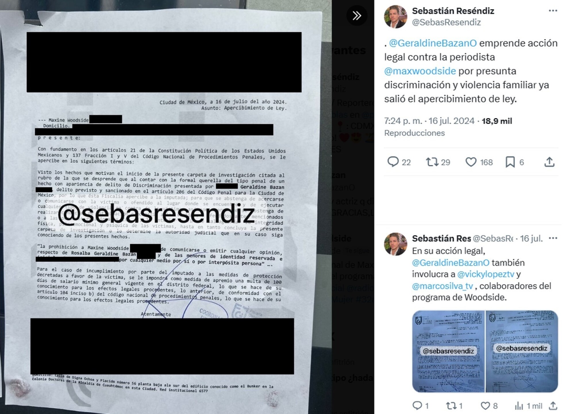 Imagen que publicó Sebastián Reséndiz de la presunta demanda de Geraldine contra Maxine.jpg