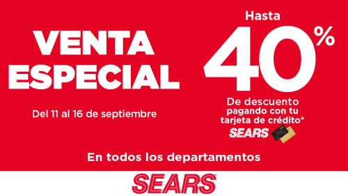 Venta especial Sears del 11 al 16 de septiembre de 2025