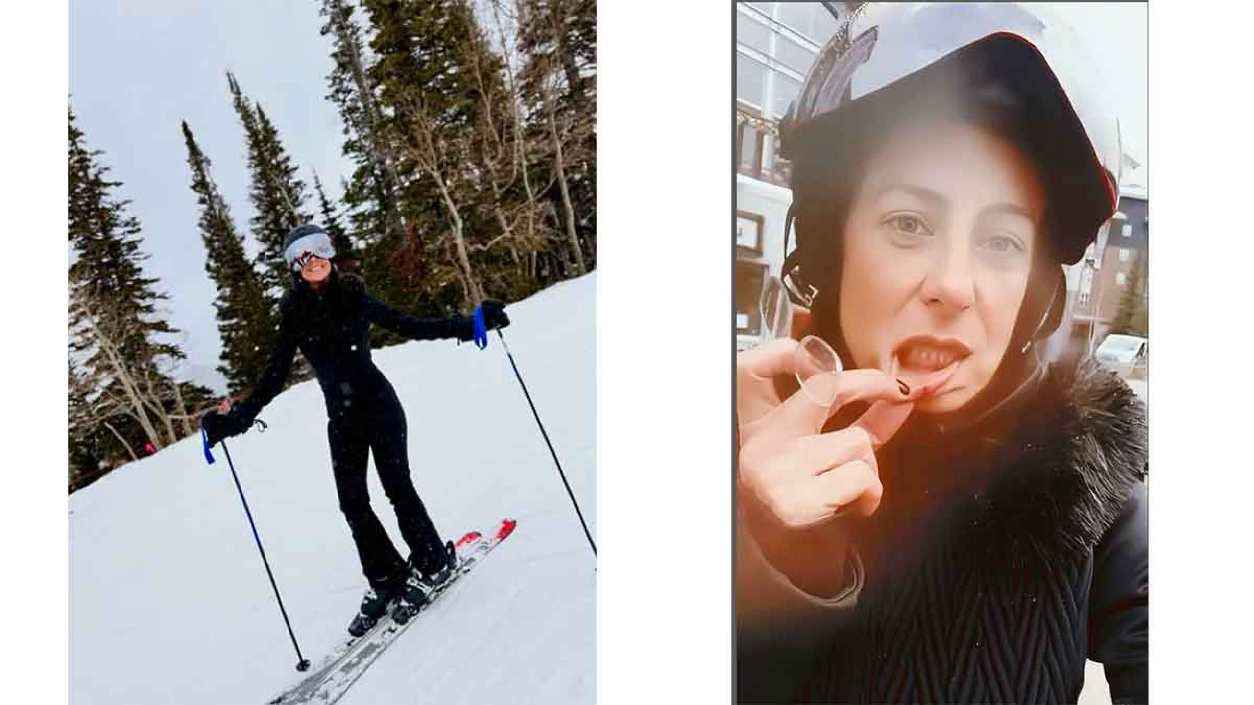 Paulina Mercado sufre accidente en la nieve