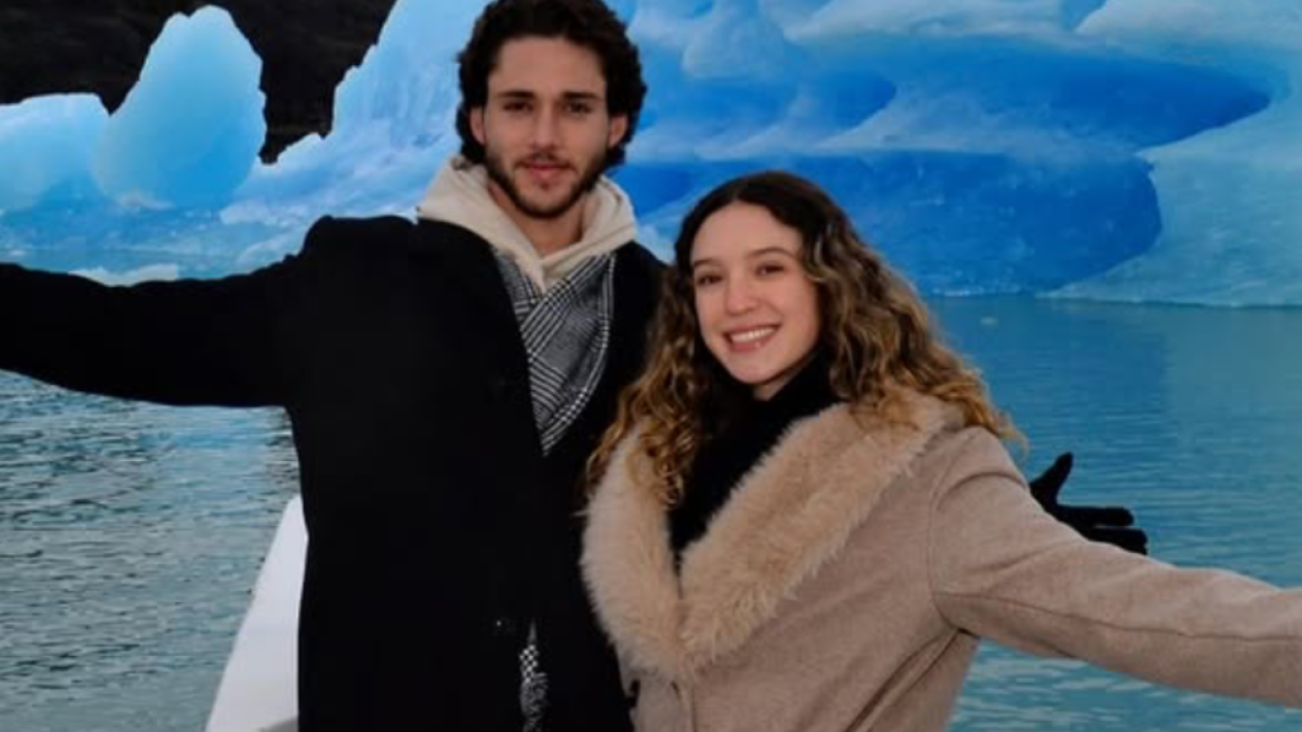 Mía Rubín y Tarik Othon en los glaciares