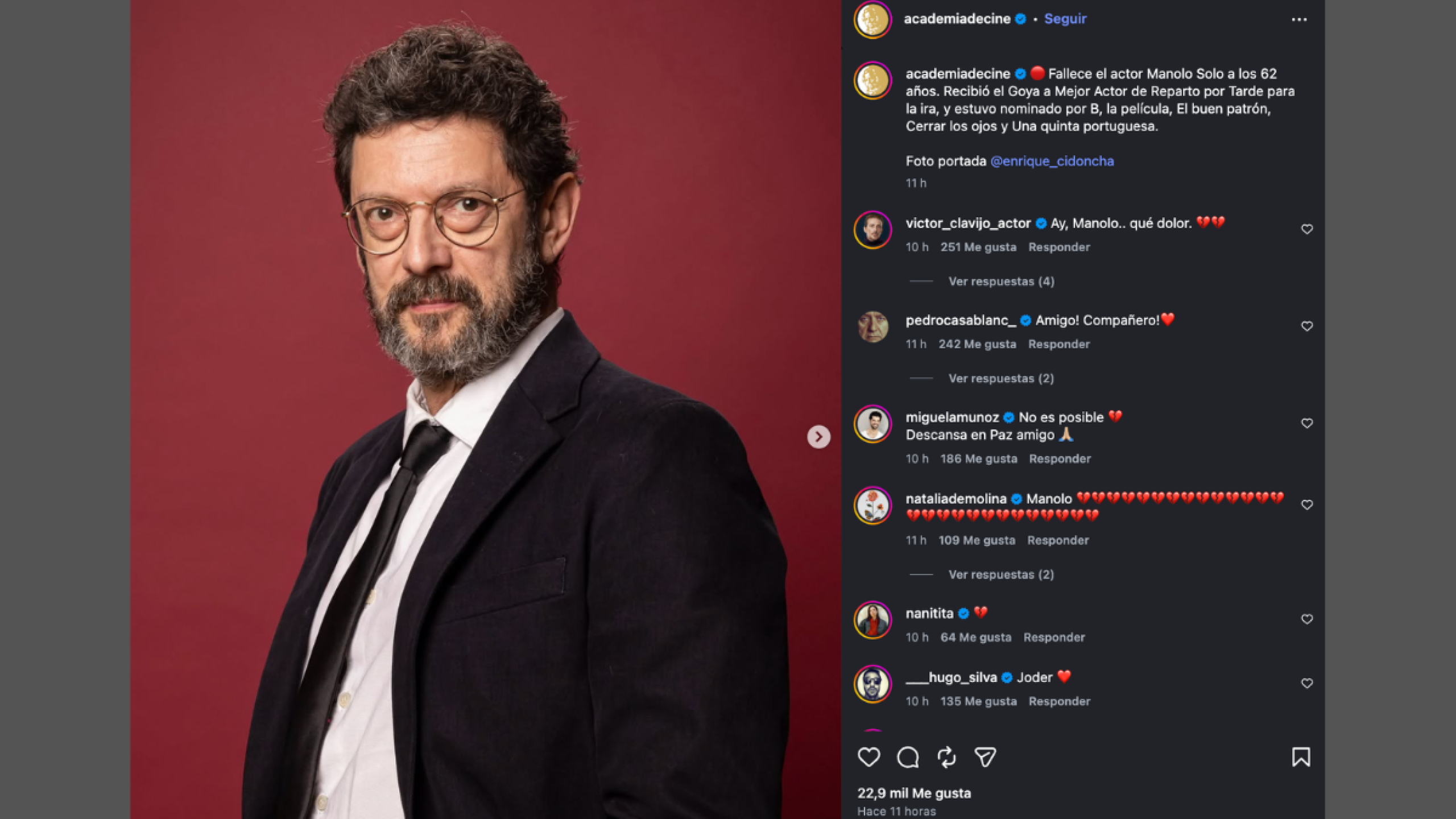 Muere el actor Manolo Solo