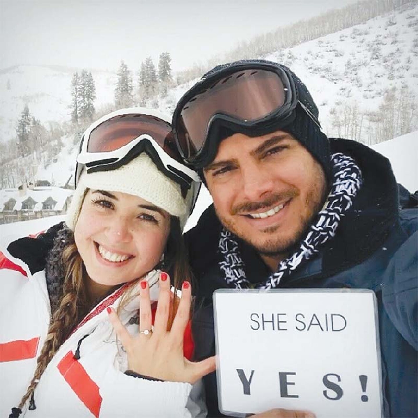 Febrero de 2014. Ella le dio el “sí” en un viaje que hicieron a Vail, Colorado (Estados Unidos)