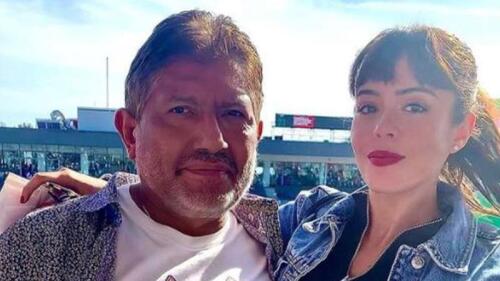 Juan Osorio y su novia.