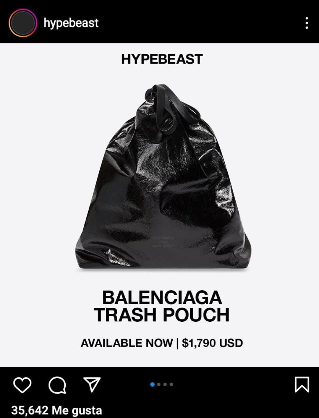 Balenciaga lo hace de nuevo: vende "bolsa de basura" en más de 36 mil pesos