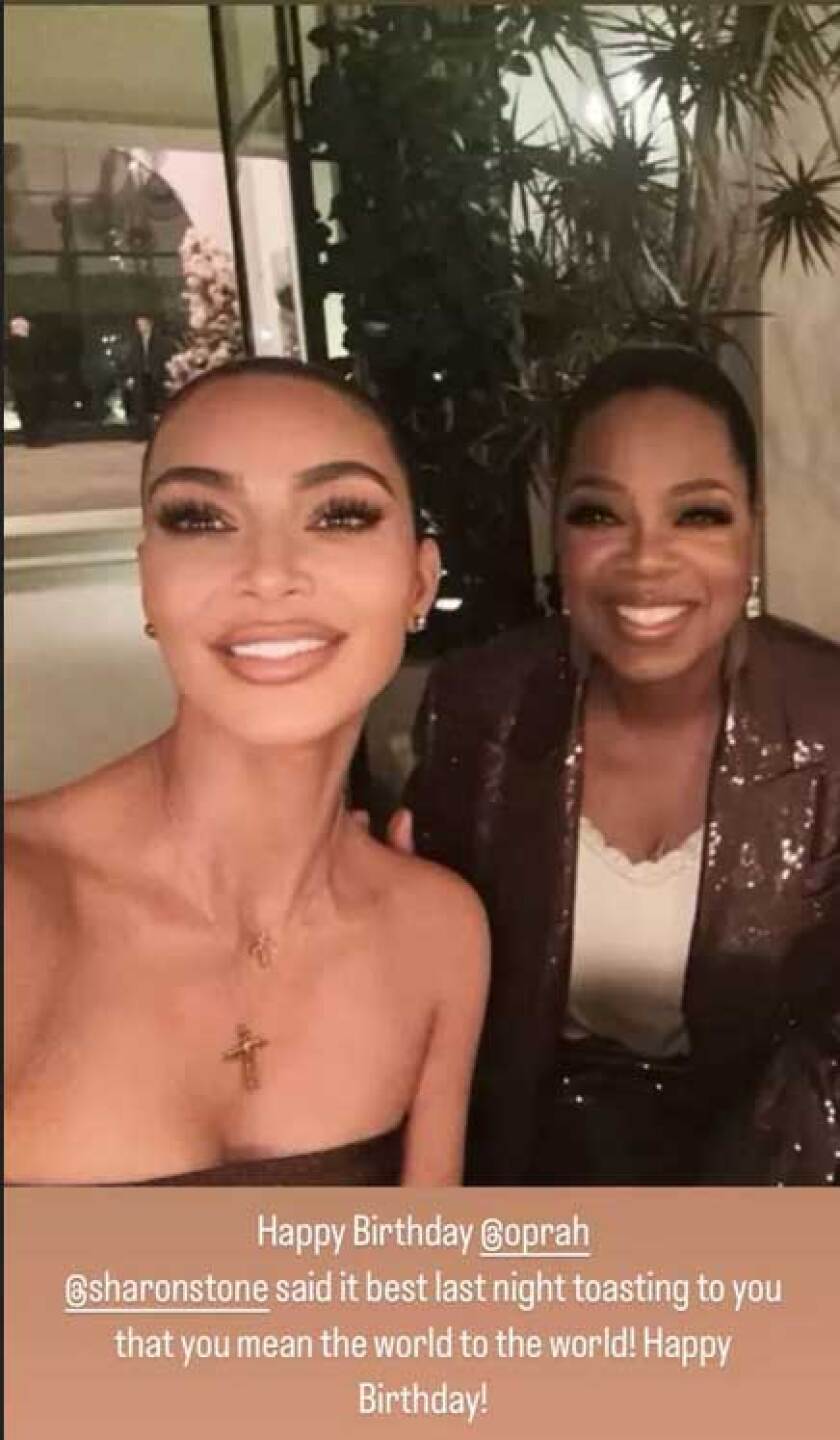 Oprah Winfrey estuvo junto a JLO y a Kim Kardashian