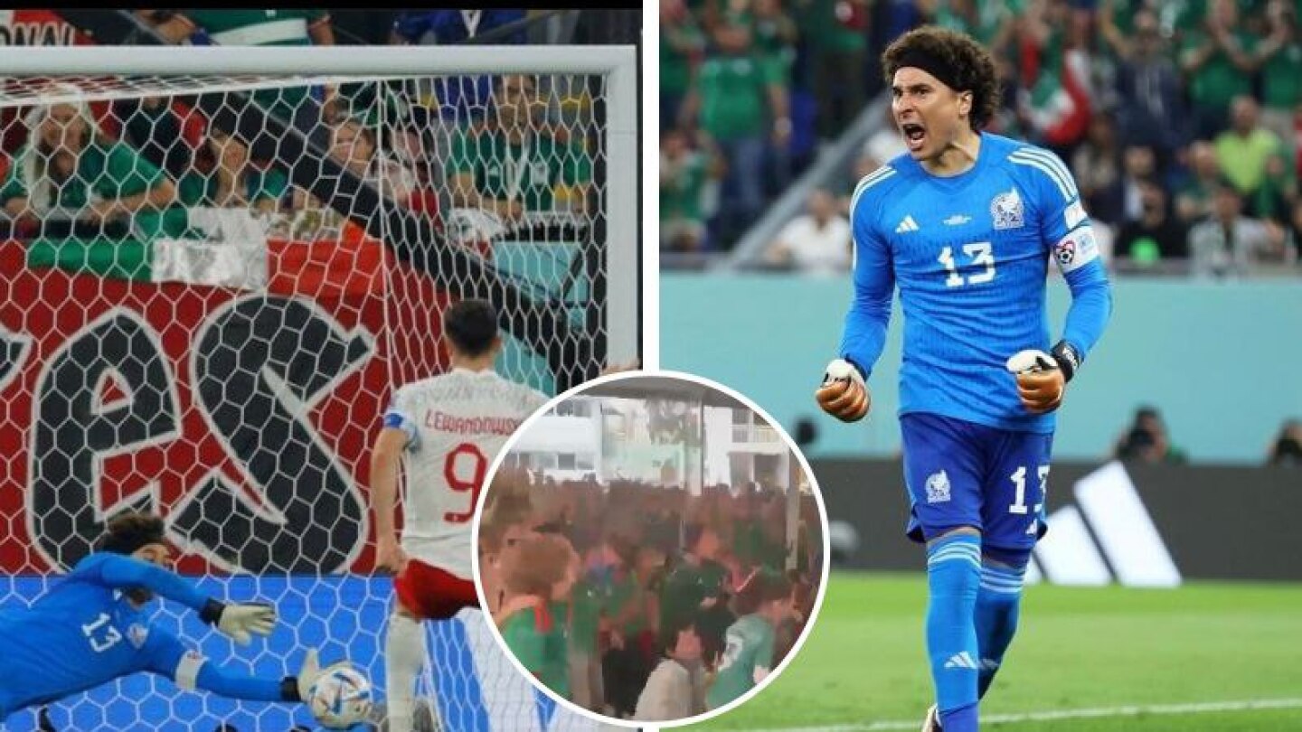 Niños celebran penalti de Ochoa.