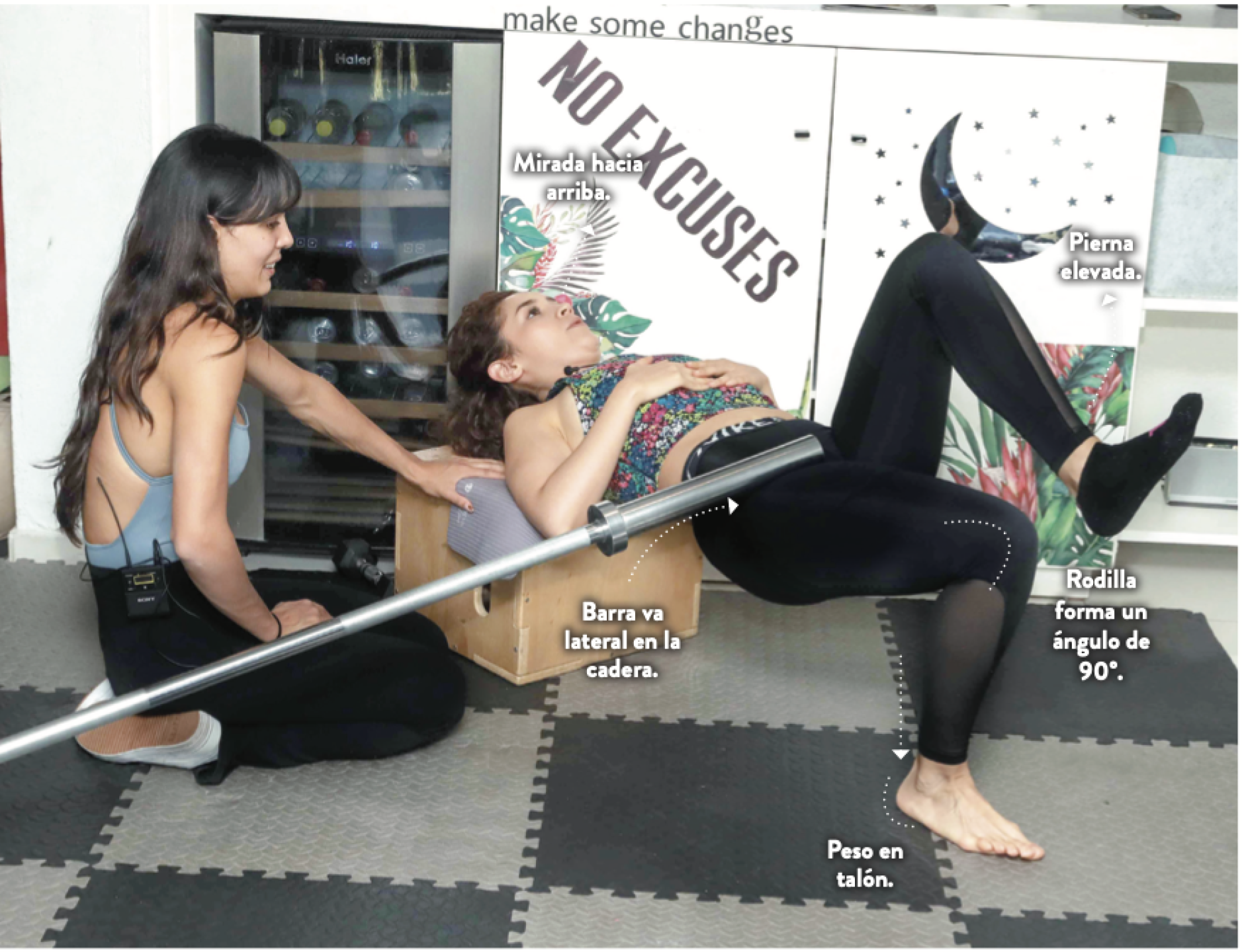 Nadia y la coach hacen ejercicios para obtener resultados visibles, fuerza es la nueva belleza