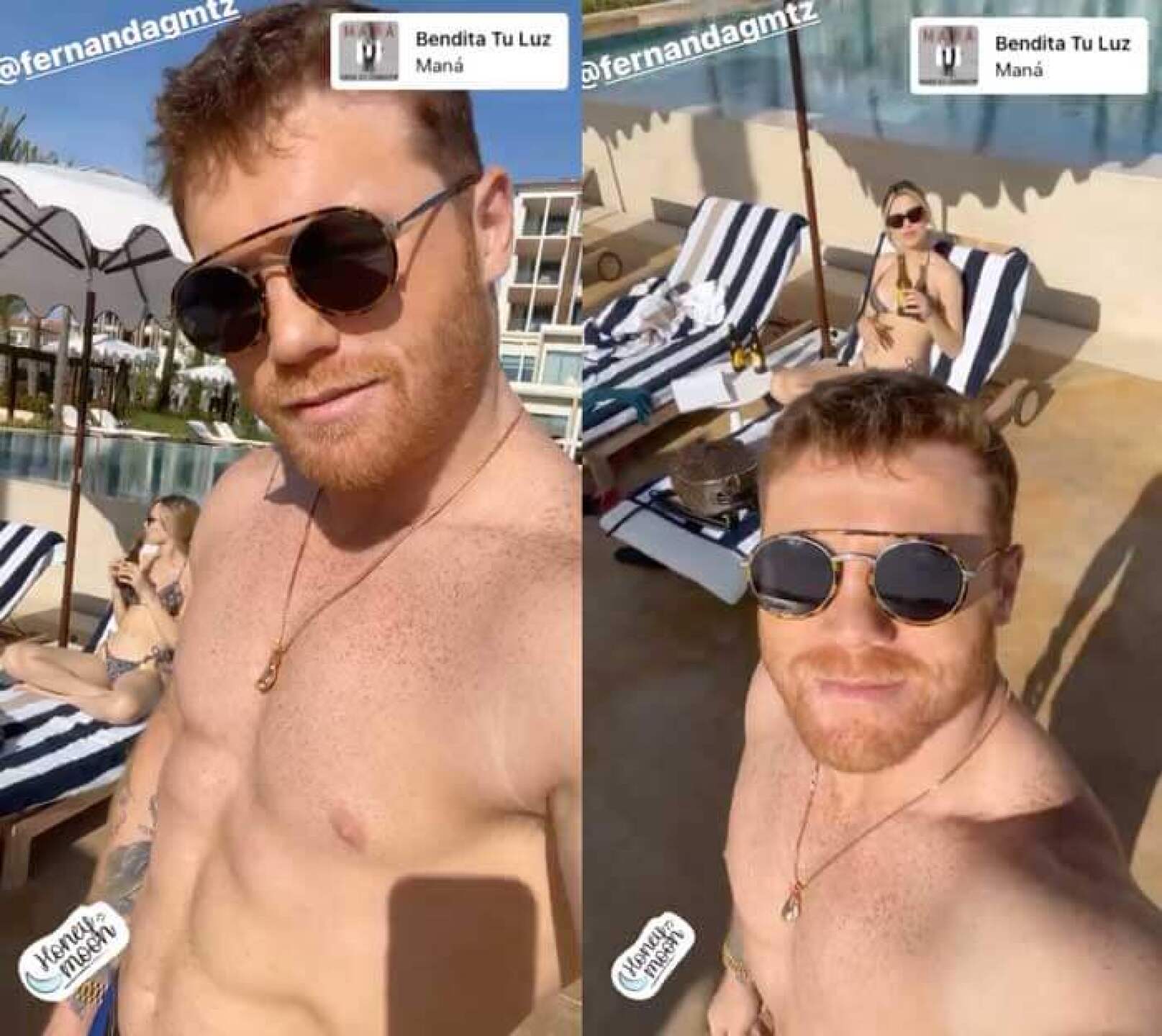 Canelo Álvarez y su esposa derraman miel
