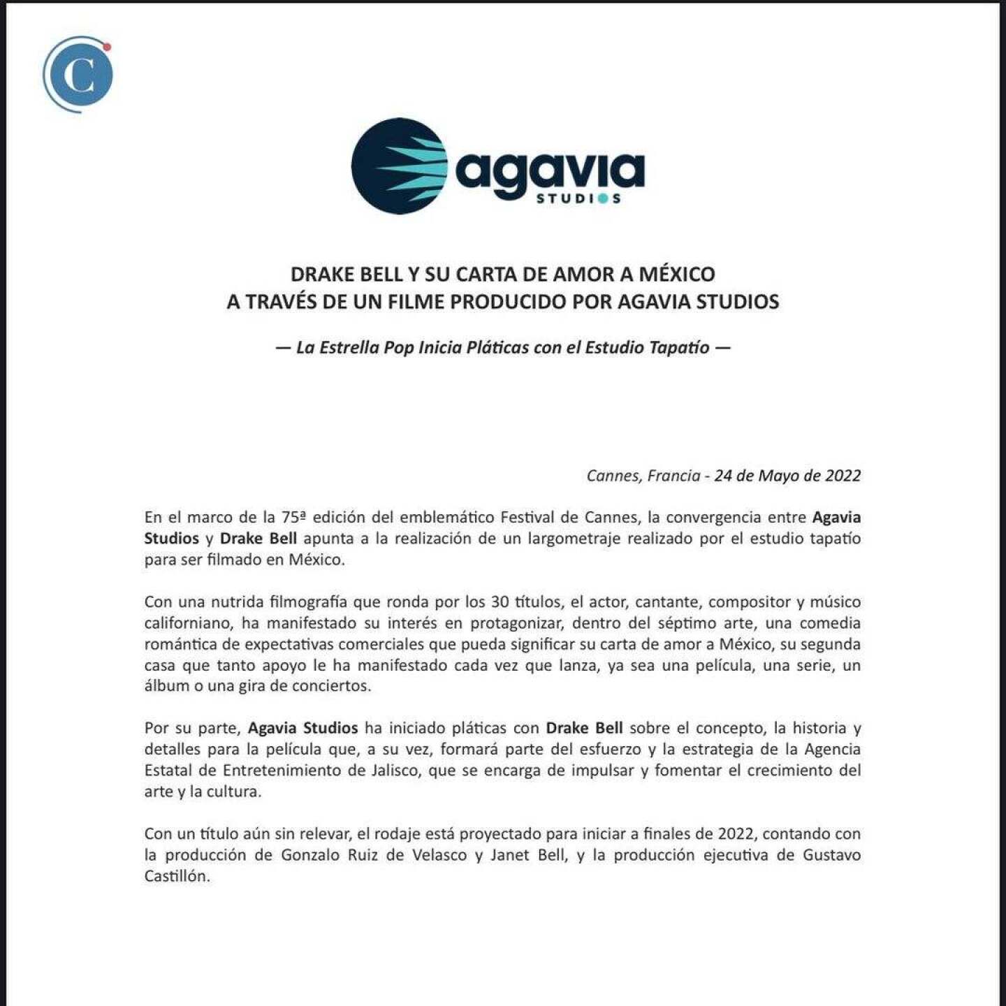 El anuncio se dio en el Festival de Cannes