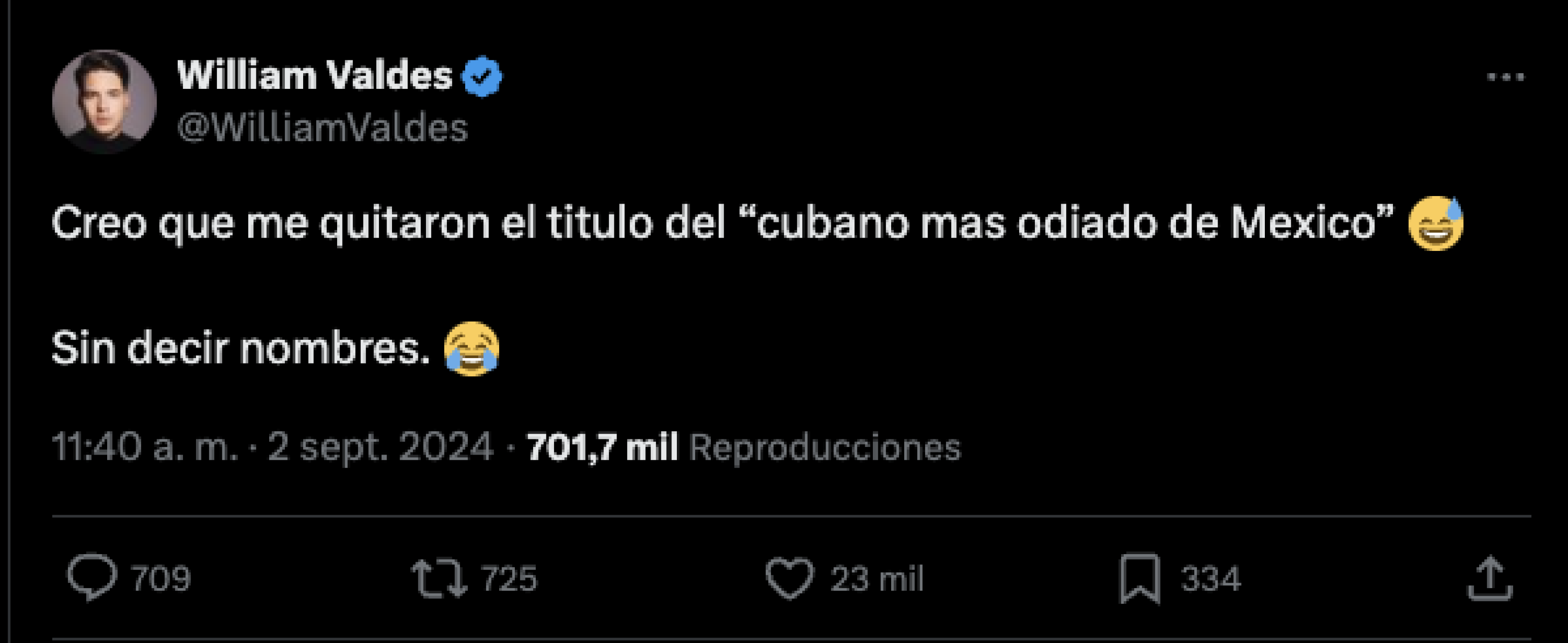 William Valdés asegura que Sian Chiong ‘le quitó el título’ de ser el “cubano más odiado de México’
