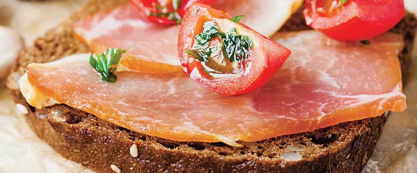 Tostadas con jamón serrano receta