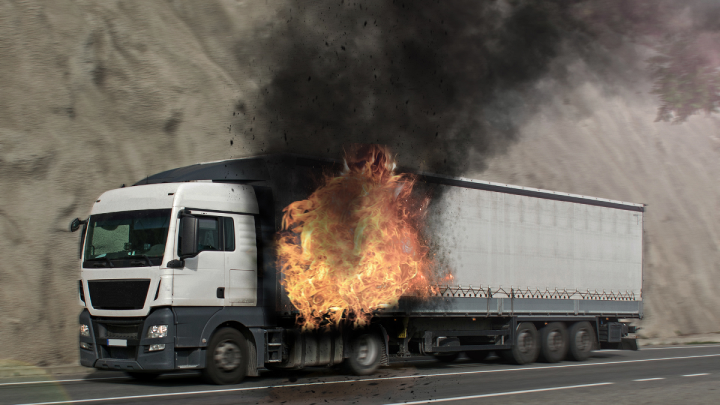 Incendio camión