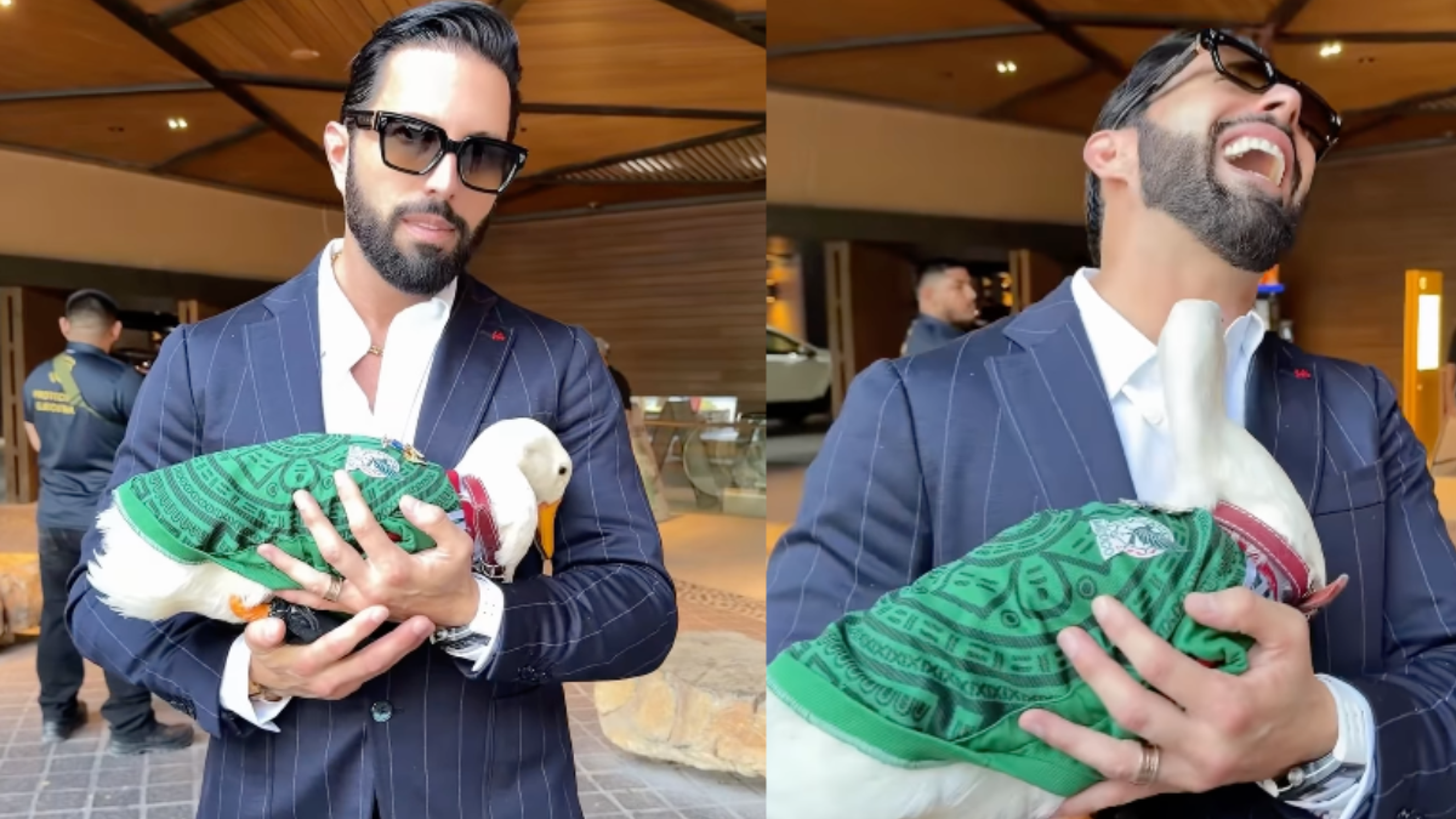 Poncho de Nigris con Pato merlin