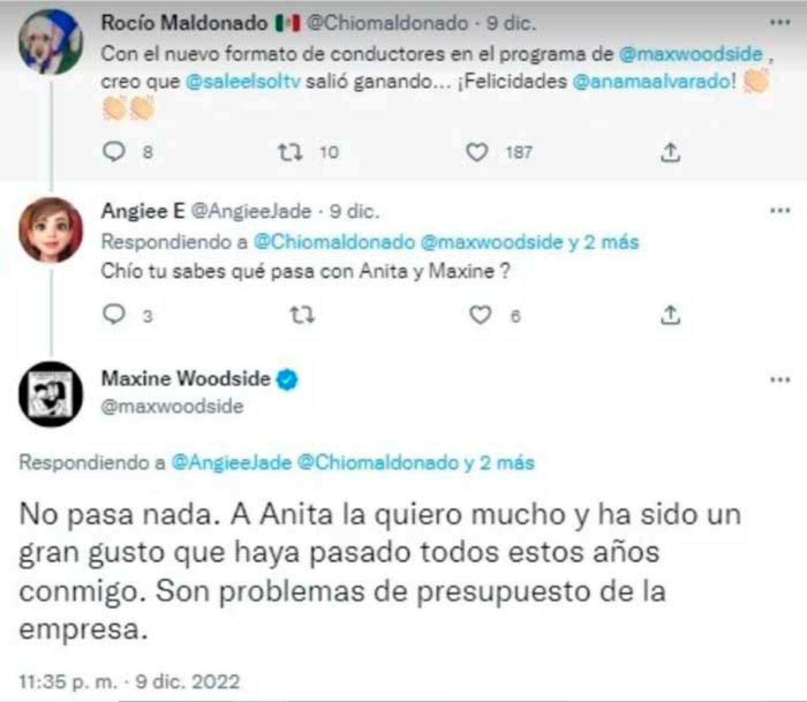 Ana María Alvarado aclara polémica con Maxine y Joanna Vega