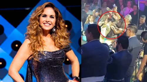 Lucero sufrió un percance en pleno show con un fan