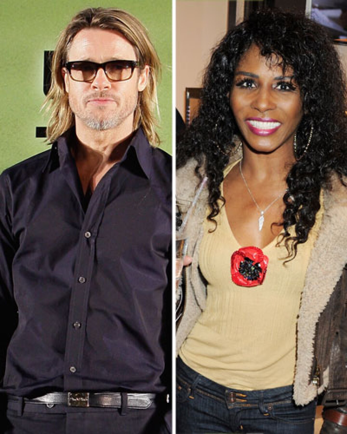 Brad Pitt y su ex novia, la cantante Sinitta.