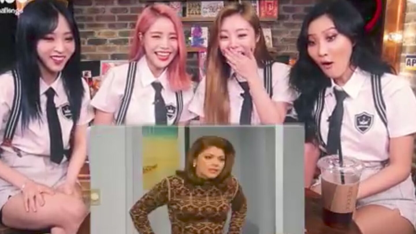 Mamamoo se divierte con escena de "María la del barrio"