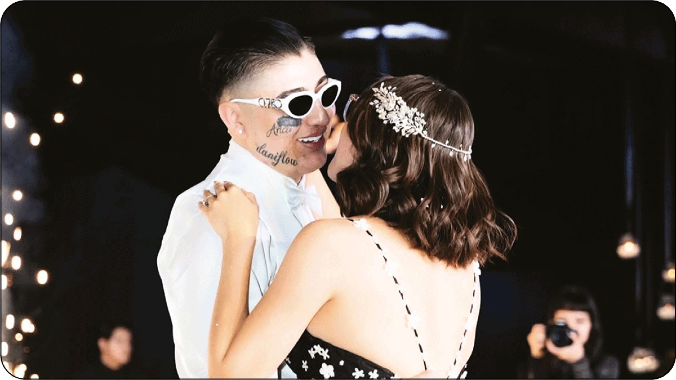 Dani Flow y su esposa Jocelyne