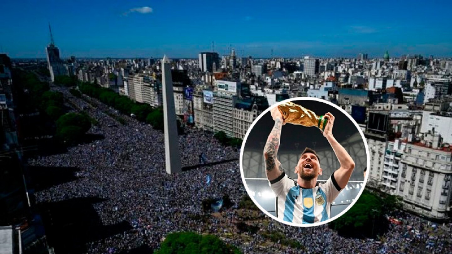 Argentina se colapsa; reciben a Messi y la Selección campeona de Qatar 2022 con histórica bienvenida
