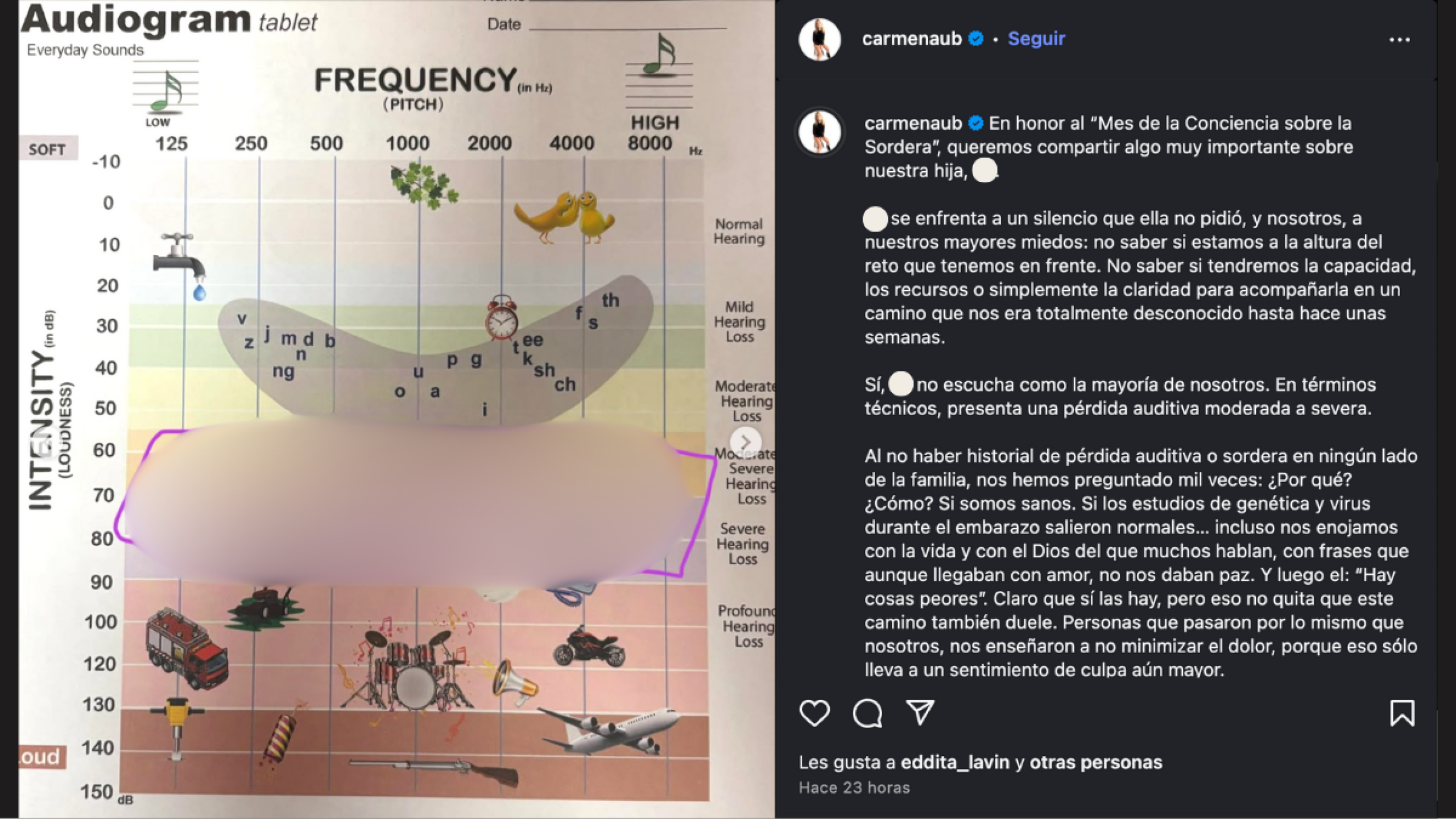 Carmen Aub comunicado Instagram