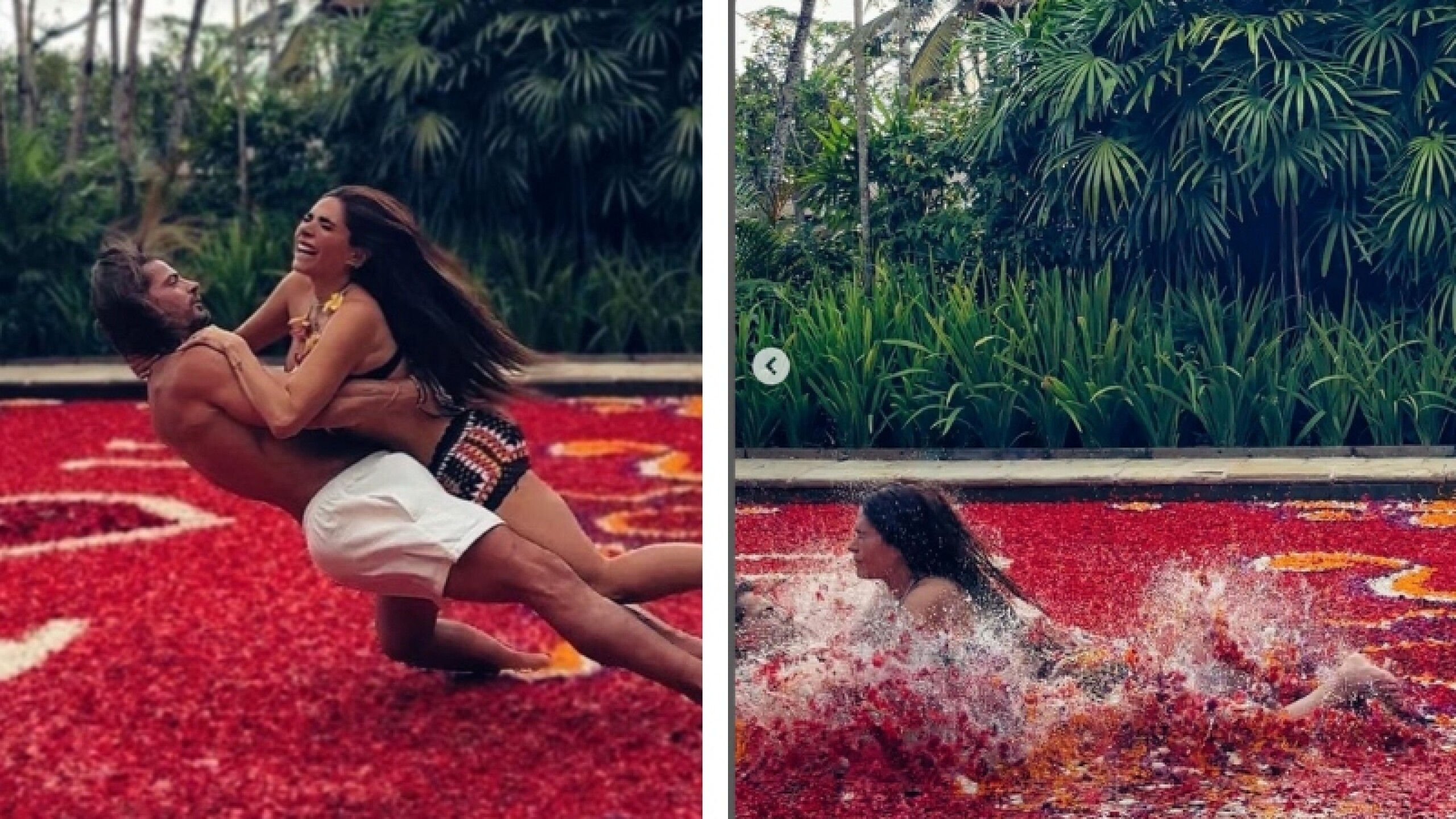 Galilea Montijo e Isaac Moreno en Bali