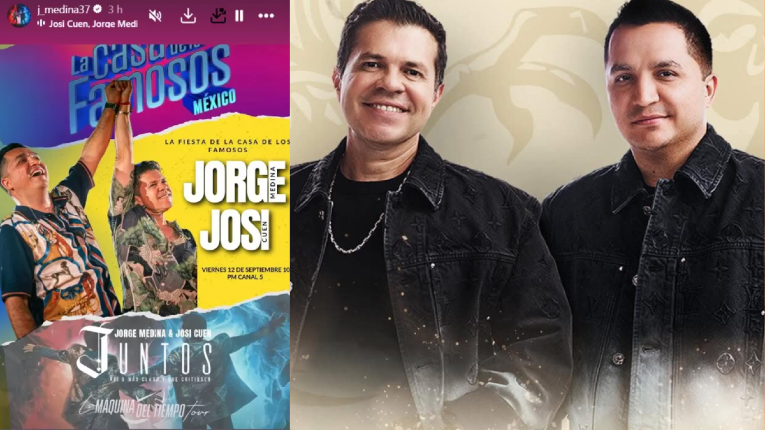 Jorge Medina y Josi Cuén en La casa de los famosos