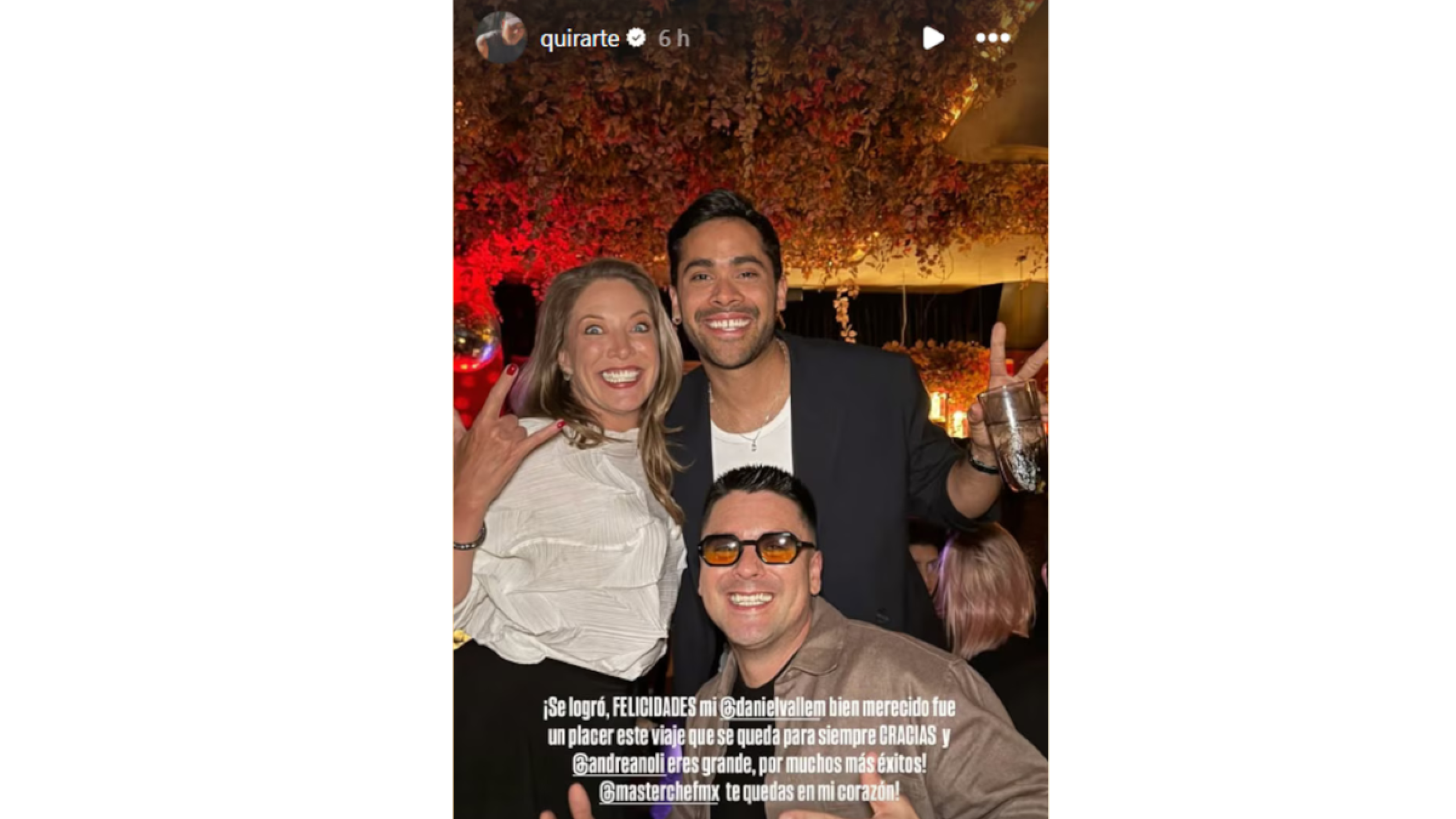 Carlos Quirarte, Dani Valle y Andrea Noli